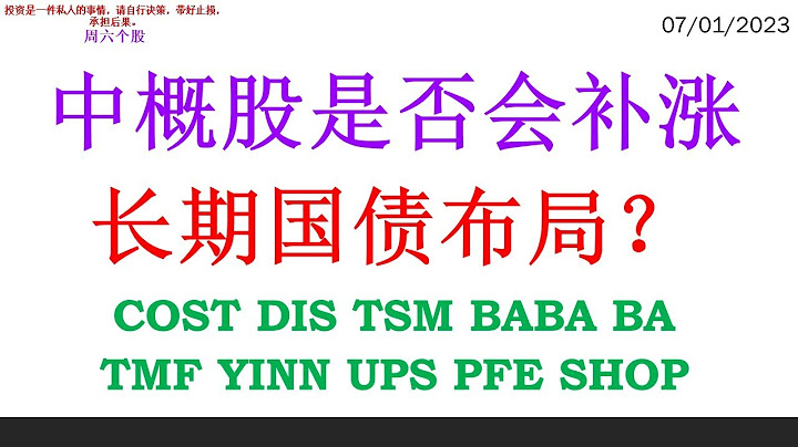 中概股是否會補漲 長期國債布局？COST DIS TSM BABA BA TMF YINN UPS PFE SHOP - 天天要聞