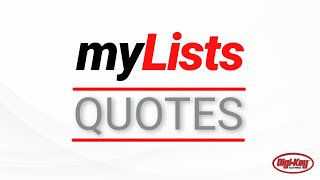 myLists Quotes | Digi-Key Electronics