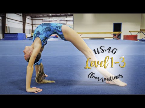 USAG Level 1-3 Gymnastics Floor Routine| Kaia SGG