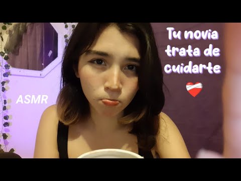 ASMR NOVIA te cuida ❤️‍🩹 | Curándote de un resfriado ✧₊⋆