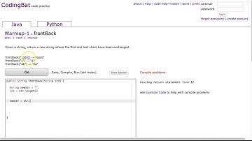 Codingbat - frontBack (Java)