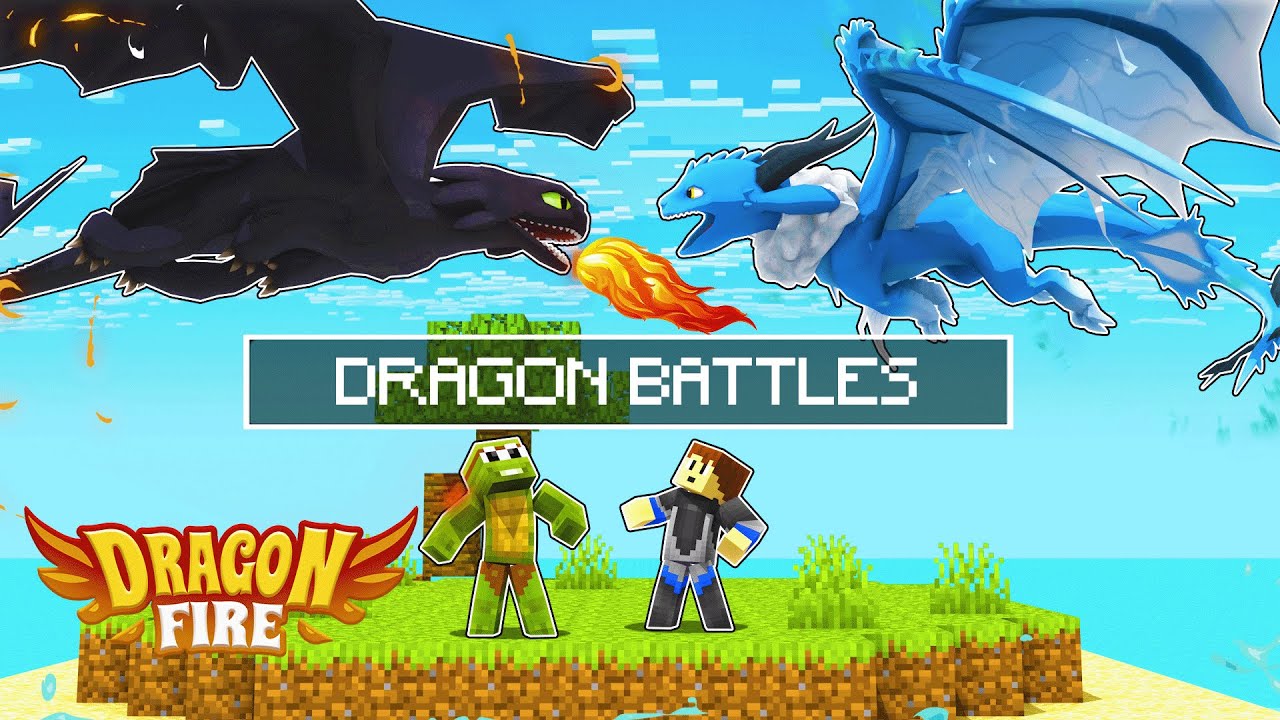 DRAGONS turn our Minecraft Island Into a WARZONE! (2)