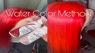 WATER COLOR DYE VALENTINES DAY WIG | QUICK AND EASY DYE &amp; STYLE PINK AND RED WIG | WITHAMINA