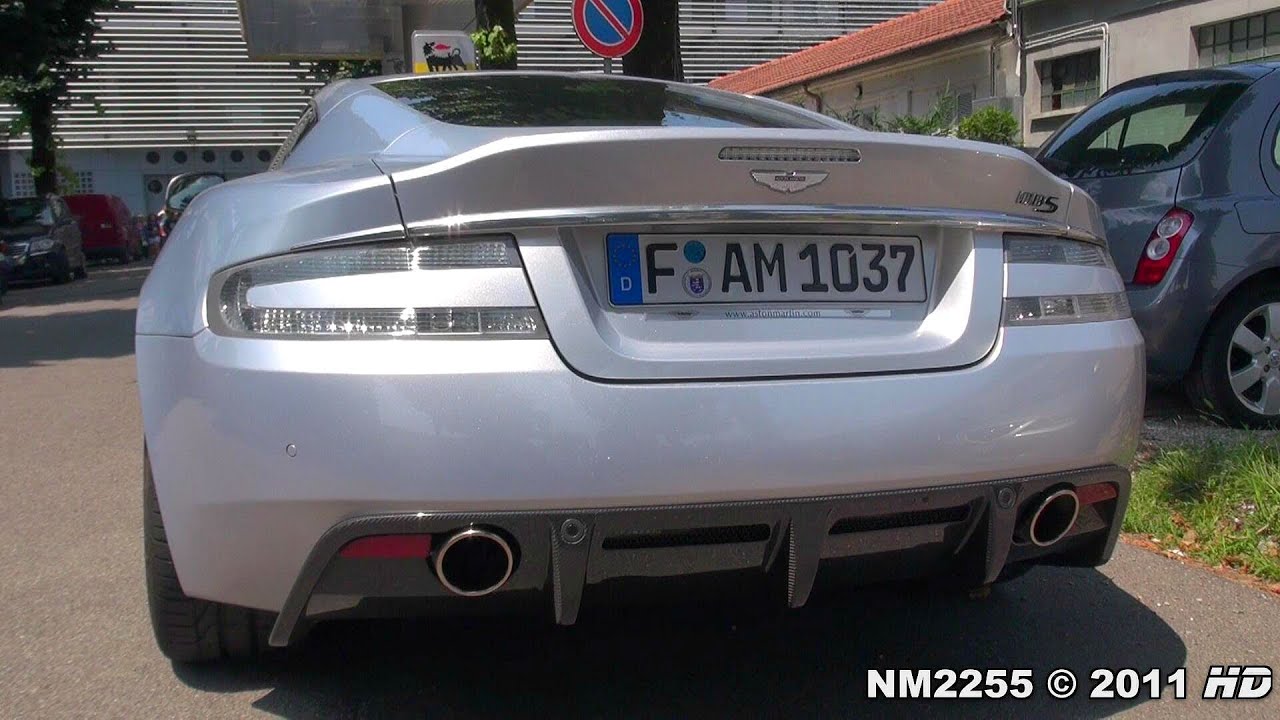 top gun Aston Martin DBS CRAZY REV LIMITER!!