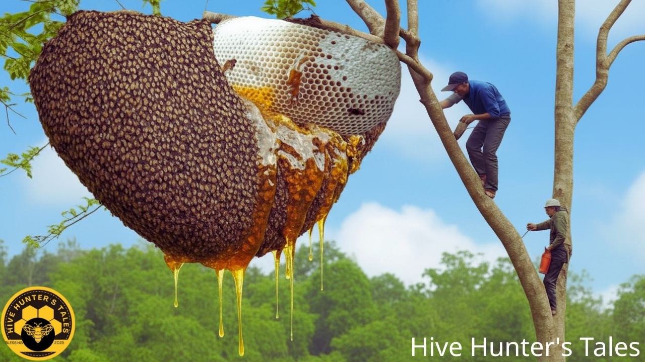 Сбор лесного меда в 2026 году – разрезание гигантской тыквы с помощью улья.