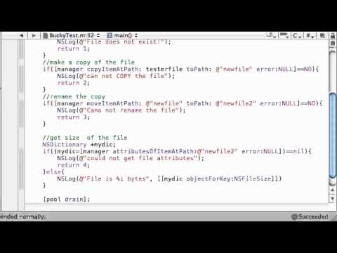 Objective C Programming Tutorial - 62 - Working with File Attributes