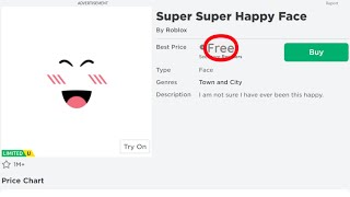 Roblox Super Super Happy Face : Hurry Should I Buy This Before It ...