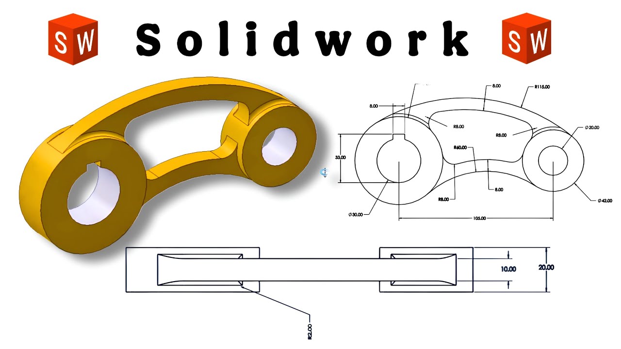 SOLIDWORK TUTORIAL | EASY TO DRAW MECHANICAL PART IN SOLIDWORK STEP BY ...