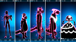 Neon Candy Canyon Kingdom The Amazing Digital Circus Characters FNAF AR Workshop Animations