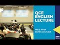 Qce english lecture  atar notes