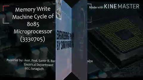 Memory Write Machine Cycle of 8085 Microprocessor