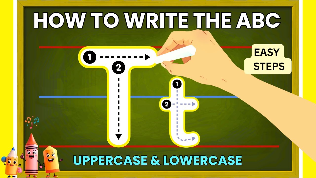 Writing Lette T Learn How to Write the Letter T for Kids | Uppercase & Lowercase ABC’s ...