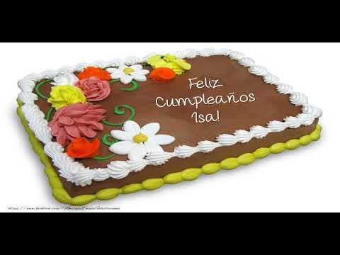 Happy Birthday Isa! ¡Feliz Cumpleaños Isa! tarjetas de cumpleaños para hermana