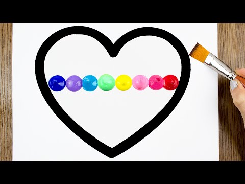 Heart｜Double Exposure Acrylic Painting Tutorial Step by Step｜Easy Masking Tape Satisfying ASMR #89