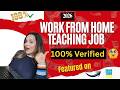 Part Time Work From Home Teaching Job 2026 | Online English Educator Job WFH