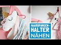 Haarspangenhalter im Einhorn-Look nähen | Nähanleitung für ein tolles Kinderzimmer-Accessoire