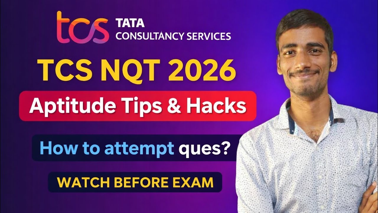 TCS NQT 2026 Aptitude Strategy 🔥 | Tips & Tricks to Crack Exam Easily ...
