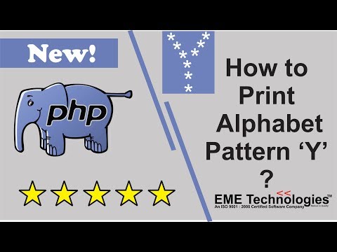 How to Print Alphabet letter 'Y' using Star in PHP