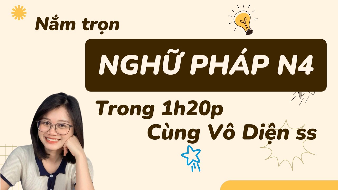 Nắm trọn NGỮ PHÁP N4 trong 1h20p cùng Vô Diện ss