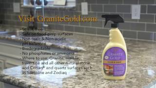 A granite cleaner and polish in one! easy-to-use spray-and-wipe
formula biodegradable non-toxic non-acidic ph balanced safe on
food-preparation surfa...