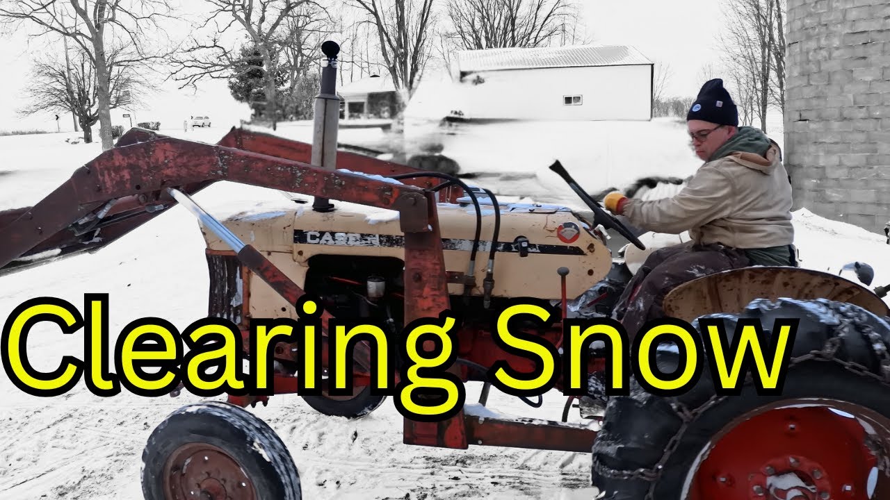 Pushing Snow After First Snowfall on Homestead - YouTube