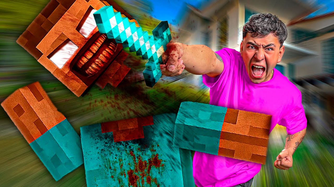 LE CORTO la CABEZA a STEVE.exe con UNA ESPADA de DIAMANTES!