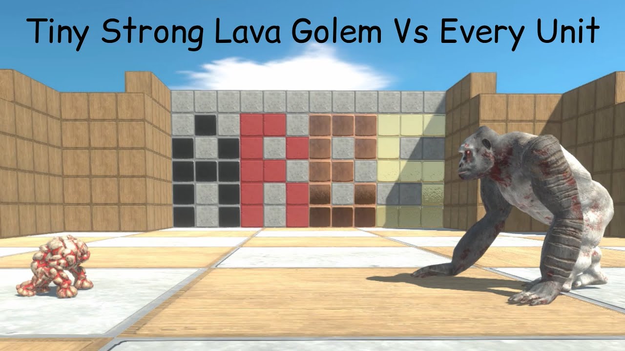 Tiny Strong Lava Golem Vs Every Unit ARBS |Animal Revolt Battle Simulator