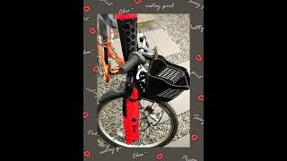 息子の自転車にバット置き付けて見た！
