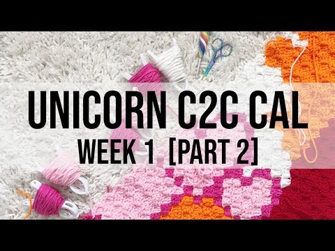 Rainbow Unicorn C2C Crochet Blanket-Heartsprinkle CAL WEEK 1 Part 2 @heartsprinkle