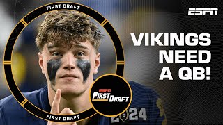 Should the Vikings trade up for JJ McCarthy?! Field Yates thinks so. 😱🏈