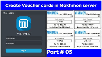 How To Create Voucher Card In Mikhmon V3 Hotspot Web Server Part # 05