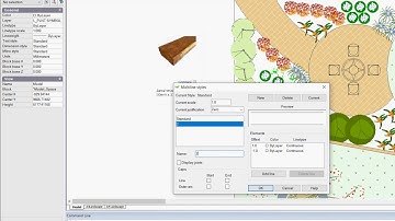 Using the multiline tool to draw hardwood borders