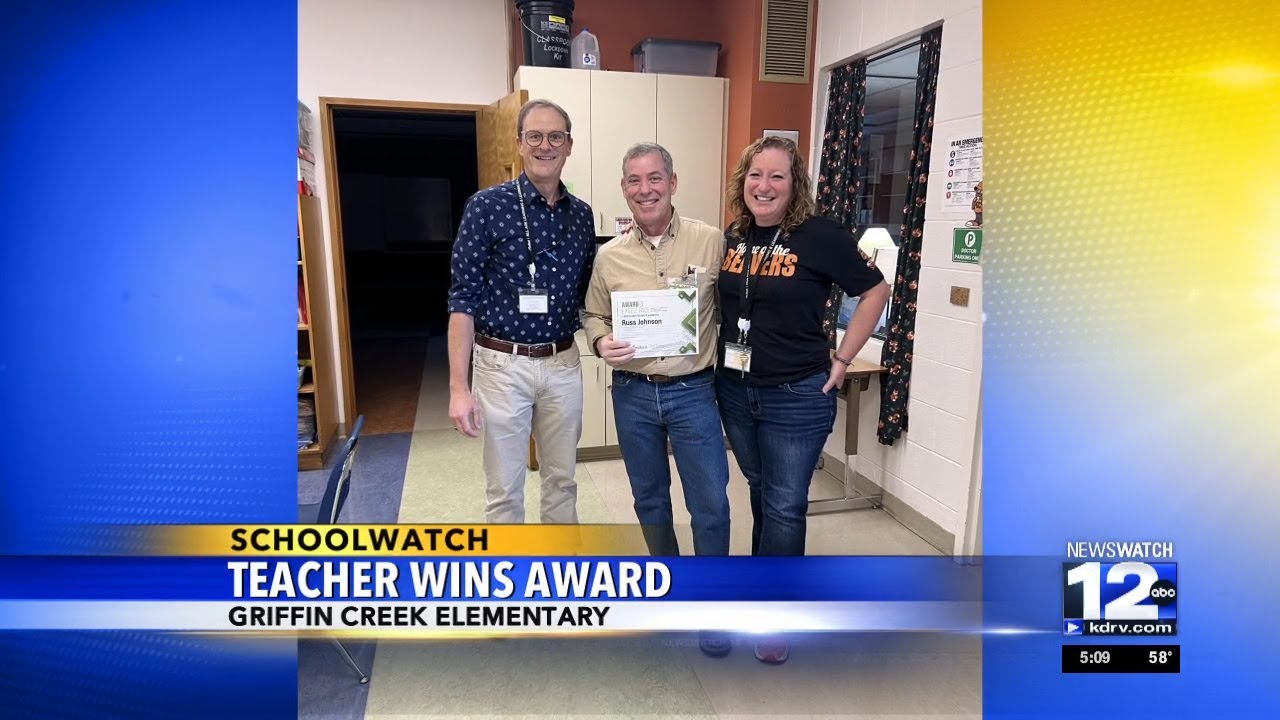 Griffin Creek Elementary teacher wins award - YouTube
