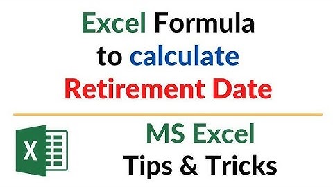 How to Calculate Retirement Date in Microsoft Excel | Retirement date kaise nikaalte hain Excel mein
