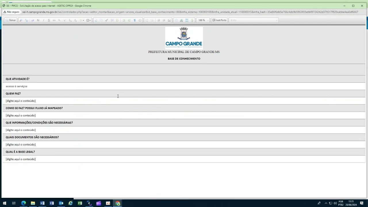 Como alterar a base de conhecimento