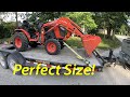 The best trailer for a compact tractor - Kubota B2601 on Doolittle 16+2