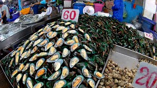Seafood Market Pattaya [ Lanpho Wet Market Naklua Pattaya ] Naklua Fish Market Pattaya, Thailand