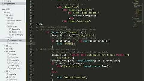 How to Create Dynamic Category in PHP | Complete CMS in php
