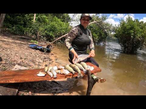 STARTED THE DAY EARLY CASTING LURES AND FISHING IN THE BACKWATERS LOOK AT HOW MANY FISH WE CAUGHT