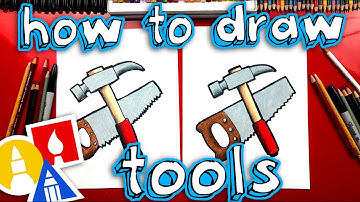 How To Draw A Hammer And Saw For Father