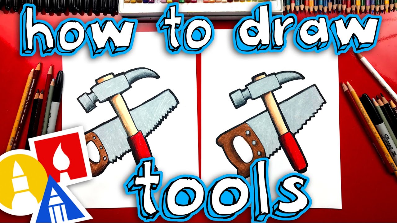 How To Draw A Hammer And Saw For Father's Day - YouTube