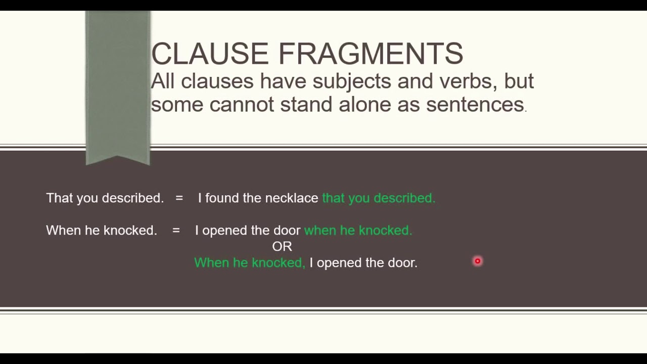 Avoiding Sentence Problems 8th Grade YouTube