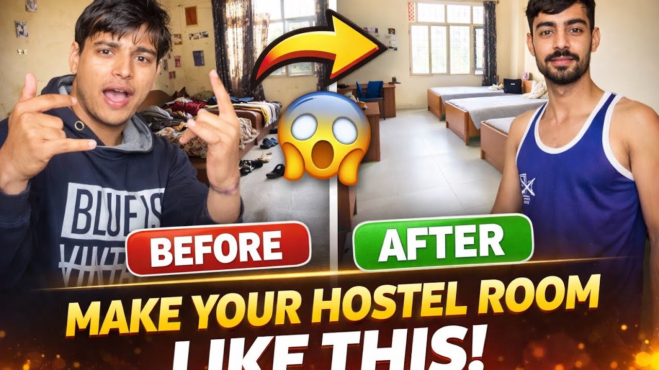 Hostel Room Makeover | Before After Transformation 😍” 