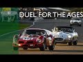 Unique Ferrari 250 Breadvan and E-type in dramatic battle