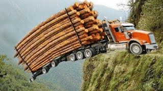 Dangerous Idiots Heavy Equipment Logging Wood Truck Operator Skills, Fastest Fails Truck Machines