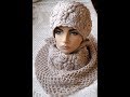 Красивые вязаные шапочки с вышивкой. Beautiful knitted hats with embroidery