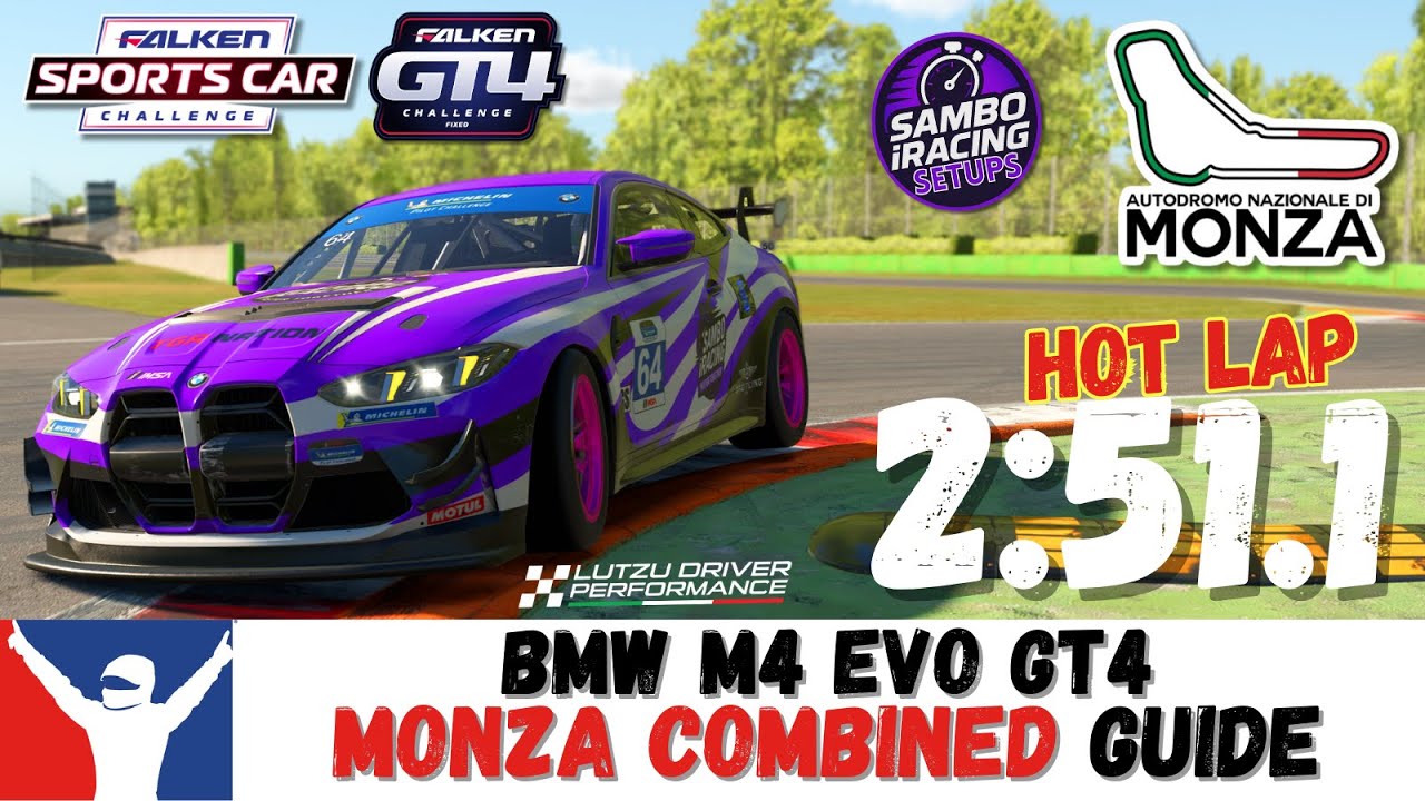 iRacing BMW GT4 Monza Combined Guide Lap - 