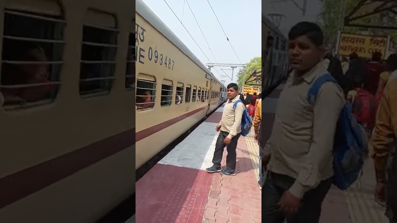 05413 kasganj Agra fort pessenger departed from hathras city railway station