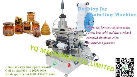 Square honey jar labeling machine semi automatic three sides labal machines for New Zealand client