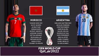 PES 2021 Ultra Realism Mod | Marrocos  vs Argentina | FIFA WORLD CUP QATAR